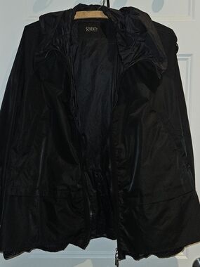 Seventy Black Hooded Shell Jacket